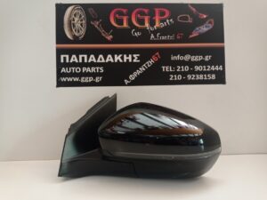 Καθρέπτης Αριστερός Peugeot 3008 / Peugeot 5008 2016-2024 / Citroen C5 Aircross 2018- Ηλεκτρικός Ηλεκτρική Ανάκληση Φως Ασφαλείας Blis 2 Φις 17 (8+7) Καλώδια Μαύρος / ΘΟΧc14