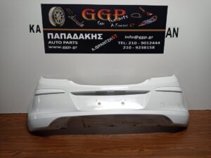 Προφυλακτήρας Πίσω Opel Corsa D 3πορτο (3θυρο) 2006-2014 GSi με Εμφανή Εξάτμιση Άσπρος / Α