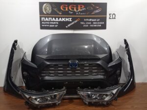 Μούρη κομπλέ με μετόπη (Καπό / Αριστερό και Δεξί Φτερό με Φρύδια /  Αριστερό και Δεξί Φανάρι Full Led / Εμπρός Προφυλακτήρας κομπλέ Αισθητήρες Προβολείς / Μετόπη Άνω με Κλειδαριά / Τραβέρσες Προφυλακτήρα / Ψυγείο Νερού / Aircondition / Βεντιλατέρ / Αριστερό και Δεξί Κουμπάσο / Φιλτροκούτι / Δοχείο Παρμπρίζ και Ψυγείου / Αντλία Νερού) Μολυβί Toyota Rav 4 2019- Υβριδικό / Γ