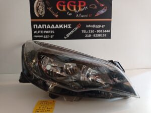 Φανάρι Εμπρός Δεξί Opel Astra J 2010-2015 Μαύρο Φόντο Φως Ημέρας Led με Γραμμές / Εc2