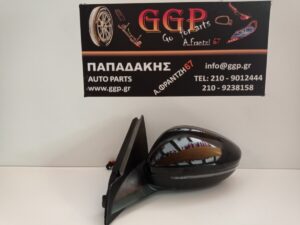 Καθρέπτης Αριστερός Ηλεκτρικός 8 Καλώδια 1 Φίσα Φλας LED Μαύρος Opel Corsa F 2019- / Peugeot 208 2019- / Γ