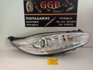 Μούρη Κομπλέ Γκρι Σκούρο Ford Fiesta 2013-2017 (Καπό , Α/Δ Φτερό , E. Δ Φανάρι με Φως Ημέρας LED , Μετόπη Κομπλέ με Ψυγείο Νερού Aircondition Βεντιλατέρ και Τραβέρσα , Προφυλακτήρας Κομπλέ με Προβολείς / Θ  