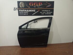 Πόρτα Εμπρός Αριστερή Renault Clio 2013-2019 Μαύρη με Φάσα Γυαλιστερή και Χρώμιο Ματ / Θ