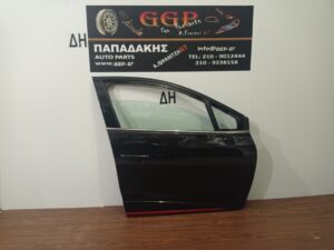 Πόρτα Εμπρός Δεξιά Renault Clio 2013-2019 Μαύρη με Φάσα Γυαλιστερή και Κόκκινο Σειρίτι / Θ