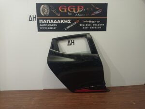 Πόρτα Πίσω Δεξιά Μαύρη Renault Clio 2013-2019 με Φάσα Γυαλιστερή και Κόκκινο Σειρίτι / Θ