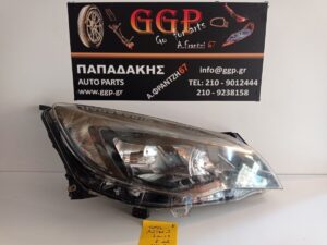 Φανάρι Εμπρός Δεξί Opel Astra J 2010-2015 Μαύρο Φόντο Μαύρο Φρύδι