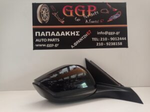 Καθρέπτης Δεξιός Opel Astra L 2021- / Peugeot 308 2021- / 408 2022- Ηλεκτρικός Φλας LED 8 Καλώδια Μαύρος (2021-2022-2023-2024-2025-2026-2027)